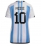 Argentina Lionel Messi #10 Hemmatröja VM 2022 Dam Kortärmad
