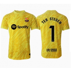 Barcelona Ter Stegen #1 Målvakt Hemmatröja 2024-25 Kortärmad