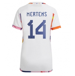 Belgien Dries Mertens #14 Bortatröja VM 2022 Dam Kortärmad
