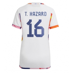 Belgien Thorgan Hazard #16 Bortatröja VM 2022 Dam Kortärmad
