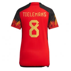 Belgien Youri Tielemans #8 Hemmatröja VM 2022 Dam Kortärmad
