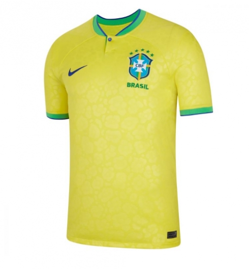 Brasilien Hemmatröja VM 2022 Kortärmad