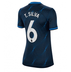 Chelsea Thiago Silva #6 Bortatröja 2023-24 Dam Kortärmad