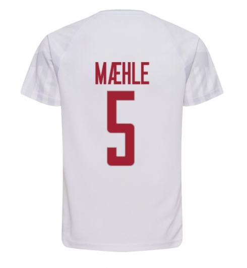 Danmark Joakim Maehle #5 Bortatröja VM 2022 Kortärmad