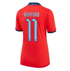 England Marcus Rashford #11 Bortatröja VM 2022 Dam Kortärmad