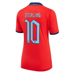 England Raheem Sterling #10 Bortatröja VM 2022 Dam Kortärmad