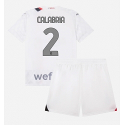 Fotbollsset Barn AC Milan Davide Calabria #2 Bortatröja 2023-24 Mini-Kit Kortärmad (+ korta byxor)