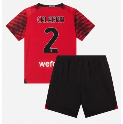 Fotbollsset Barn AC Milan Davide Calabria #2 Hemmatröja 2023-24 Mini-Kit Kortärmad (+ korta byxor)