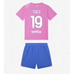 Fotbollsset Barn AC Milan Theo Hernandez #19 Tredje Tröja 2023-24 Mini-Kit Kortärmad (+ korta byxor)