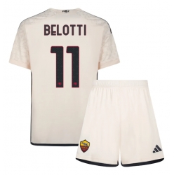 Fotbollsset Barn AS Roma Andrea Belotti #11 Bortatröja 2023-24 Mini-Kit Kortärmad (+ korta byxor)