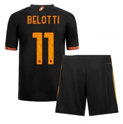 Fotbollsset Barn AS Roma Andrea Belotti #11 Tredje Tröja 2023-24 Mini-Kit Kortärmad (+ korta byxor)