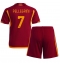 Fotbollsset Barn AS Roma Lorenzo Pellegrini #7 Hemmatröja 2023-24 Mini-Kit Kortärmad (+ korta byxor)