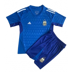 Fotbollsset Barn Argentina Målvakt Bortatröja VM 2022 Mini-Kit Kortärmad (+ korta byxor)