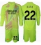 Fotbollsset Barn Arsenal David Raya #22 Målvakt Hemmatröja 2024-25 Mini-Kit Långärmad (+ korta byxor)