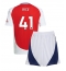 Fotbollsset Barn Arsenal Declan Rice #41 Hemmatröja 2024-25 Mini-Kit Kortärmad (+ korta byxor)