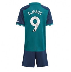 Fotbollsset Barn Arsenal Gabriel Jesus #9 Tredje Tröja 2023-24 Mini-Kit Kortärmad (+ korta byxor)