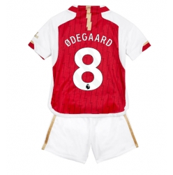 Fotbollsset Barn Arsenal Martin Odegaard #8 Hemmatröja 2023-24 Mini-Kit Kortärmad (+ korta byxor)