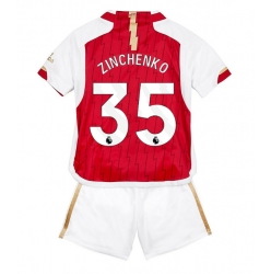 Fotbollsset Barn Arsenal Oleksandr Zinchenko #35 Hemmatröja 2023-24 Mini-Kit Kortärmad (+ korta byxor)