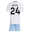 Fotbollsset Barn Aston Villa Amadou Onana #24 Bortatröja 2024-25 Mini-Kit Kortärmad (+ korta byxor)