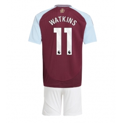 Fotbollsset Barn Aston Villa Ollie Watkins #11 Hemmatröja 2024-25 Mini-Kit Kortärmad (+ korta byxor)