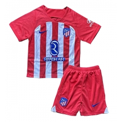 Fotbollsset Barn Atletico Madrid Hemmatröja 2023-24 Mini-Kit Kortärmad (+ korta byxor)