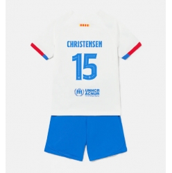 Fotbollsset Barn Barcelona Andreas Christensen #15 Bortatröja 2023-24 Mini-Kit Kortärmad (+ korta byxor)