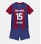 Fotbollsset Barn Barcelona Andreas Christensen #15 Hemmatröja 2023-24 Mini-Kit Kortärmad (+ korta byxor)