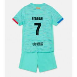 Fotbollsset Barn Barcelona Ferran Torres #7 Tredje Tröja 2023-24 Mini-Kit Kortärmad (+ korta byxor)