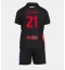 Fotbollsset Barn Barcelona Frenkie de Jong #21 Bortatröja 2024-25 Mini-Kit Kortärmad (+ korta byxor)
