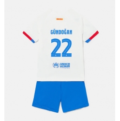 Fotbollsset Barn Barcelona Ilkay Gundogan #22 Bortatröja 2023-24 Mini-Kit Kortärmad (+ korta byxor)