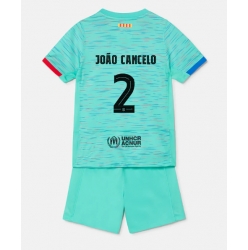 Fotbollsset Barn Barcelona Joao Cancelo #2 Tredje Tröja 2023-24 Mini-Kit Kortärmad (+ korta byxor)