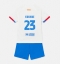 Fotbollsset Barn Barcelona Jules Kounde #23 Bortatröja 2023-24 Mini-Kit Kortärmad (+ korta byxor)