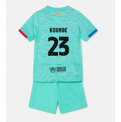 Fotbollsset Barn Barcelona Jules Kounde #23 Tredje Tröja 2023-24 Mini-Kit Kortärmad (+ korta byxor)