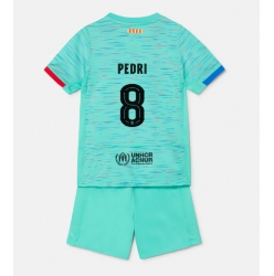 Fotbollsset Barn Barcelona Pedri Gonzalez #8 Tredje Tröja 2023-24 Mini-Kit Kortärmad (+ korta byxor)