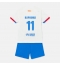 Fotbollsset Barn Barcelona Raphinha Belloli #11 Bortatröja 2023-24 Mini-Kit Kortärmad (+ korta byxor)