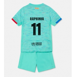 Fotbollsset Barn Barcelona Raphinha Belloli #11 Tredje Tröja 2023-24 Mini-Kit Kortärmad (+ korta byxor)