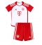 Fotbollsset Barn Bayern Munich Alphonso Davies #19 Hemmatröja 2023-24 Mini-Kit Kortärmad (+ korta byxor)
