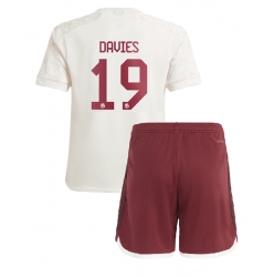 Fotbollsset Barn Bayern Munich Alphonso Davies #19 Tredje Tröja 2023-24 Mini-Kit Kortärmad (+ korta byxor)