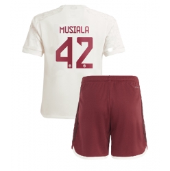Fotbollsset Barn Bayern Munich Jamal Musiala #42 Tredje Tröja 2023-24 Mini-Kit Kortärmad (+ korta byxor)