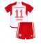 Fotbollsset Barn Bayern Munich Kingsley Coman #11 Hemmatröja 2023-24 Mini-Kit Kortärmad (+ korta byxor)
