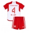Fotbollsset Barn Bayern Munich Matthijs de Ligt #4 Hemmatröja 2023-24 Mini-Kit Kortärmad (+ korta byxor)