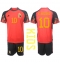 Fotbollsset Barn Belgien Eden Hazard #10 Hemmatröja VM 2022 Mini-Kit Kortärmad (+ korta byxor)