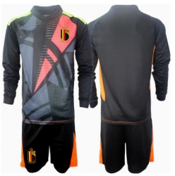 Fotbollsset Barn Belgien Målvakt Hemmatröja EM 2024 Mini-Kit Långärmad (+ korta byxor)