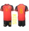 Fotbollsset Barn Belgien Youri Tielemans #8 Hemmatröja VM 2022 Mini-Kit Kortärmad (+ korta byxor)
