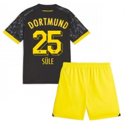 Fotbollsset Barn Borussia Dortmund Niklas Sule #25 Bortatröja 2023-24 Mini-Kit Kortärmad (+ korta byxor)