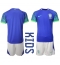 Fotbollsset Barn Brasilien Bortatröja VM 2022 Mini-Kit Kortärmad (+ korta byxor)
