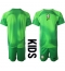 Fotbollsset Barn Brasilien Målvakt Bortatröja VM 2022 Mini-Kit Kortärmad (+ korta byxor)