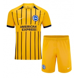 Fotbollsset Barn Brighton Bortatröja 2024-25 Mini-Kit Kortärmad (+ korta byxor)