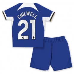 Fotbollsset Barn Chelsea Ben Chilwell #21 Hemmatröja 2023-24 Mini-Kit Kortärmad (+ korta byxor)