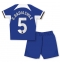 Fotbollsset Barn Chelsea Benoit Badiashile #5 Hemmatröja 2023-24 Mini-Kit Kortärmad (+ korta byxor)